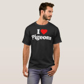 Mens I Love Pigeons Heart Souvenir Funny T-shirt (Voorkant volledig)