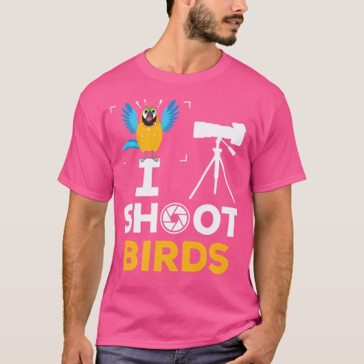 Mens I Shoot Birds - Funny Photographer Bird Photo T-shirt (Voorkant)