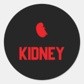Mens I Survived My Wife's Kidney Transplant, New K Ronde Sticker (Voorkant)