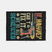 Mens If Harvey Can't Fix It We're All Screwed Funn Fleece Deken (Voorkant (Horizontaal))