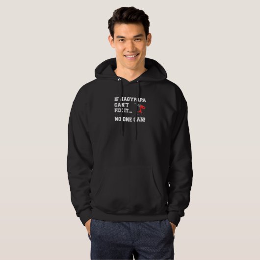 Mens If Nagypapa Can't Fix It No One Can Hungarian Hoodie (Voorkant volledig)