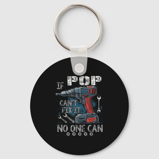 Mens If P Cant Fix It Can Father's Day Sleutelhanger (Voorkant)
