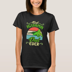 Mens Iguana Hagedis Beste Iguana Vader Ooit Retro T-shirt