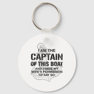 Mens Ik Ben De Kapitein Van Deze Boot Grappig Vare Sleutelhanger
