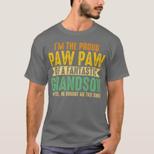 Mens I'm the proud paw paw grandson grandpa T-shirt