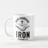 Men's Iron Sharpens Iron Proverbs 27 7 Christian G Koffiemok (Links)