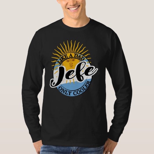 Mens Jefe Dad in Spanish Argentina T-shirt (Voorkant)