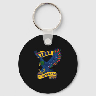 Mens juneteenth 1865 zwart vrij-ish adelaar afrika sleutelhanger
