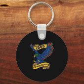 Mens juneteenth 1865 zwart vrij-ish adelaar afrika sleutelhanger (Voorkant)