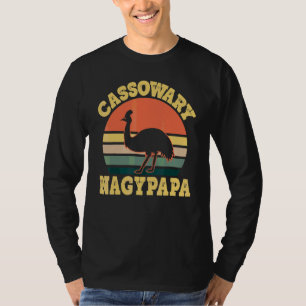 Mens Kasuaris Nagypapa Schattige Kasuaris Feest Hu T-shirt