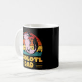 Mens Kawaii Axolotl Dad Retro Vintage Koffiemok (Voorkant links)