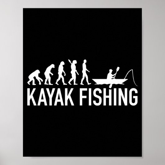Mens kayak fishing evolution kayak fishing poster (Voorkant)