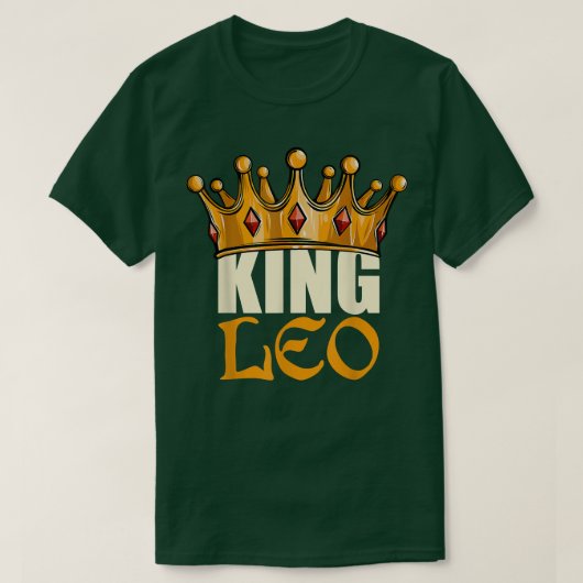 Mens King Leo Zodiac Birthday Horoscope Astrology  T-shirt (Design voorkant)