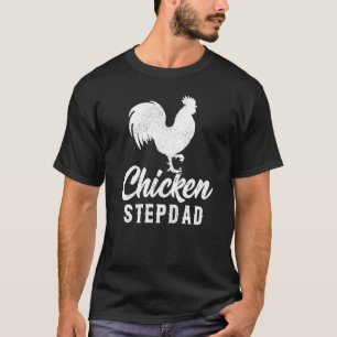 Mens Kippenboerderij Boer Kip Stiefvader Vaderdag T-shirt