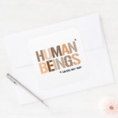 Mens - kleuren kunnen variëren vierkante sticker (Envelop)