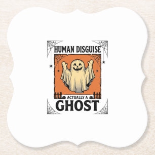 Mens Kostuum Spook Oude Halloween Humor_1 Kartonnen Onderzetters