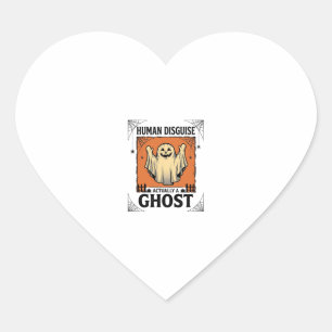 Mens Kostuum Spook Vintage Halloween Humor_1 Hart Sticker