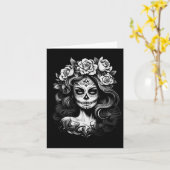 Mens La Catrina Dag Van Overheidsbureau Kaart (Gele Bloem)