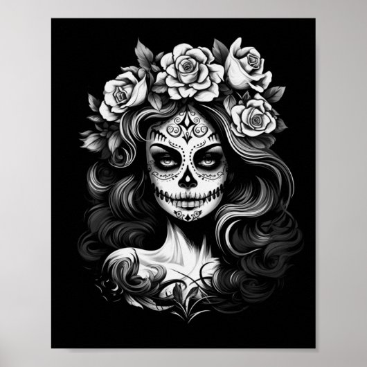 Mens La Catrina Dag Van Overheidsbureau Poster (Voorkant)