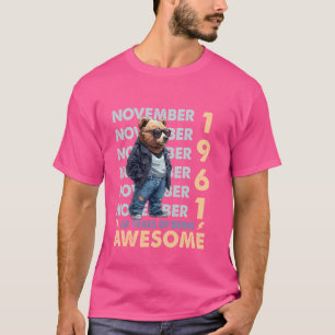 Mens Legende November 1961 63e Verjaardag Beer 63 T-shirt