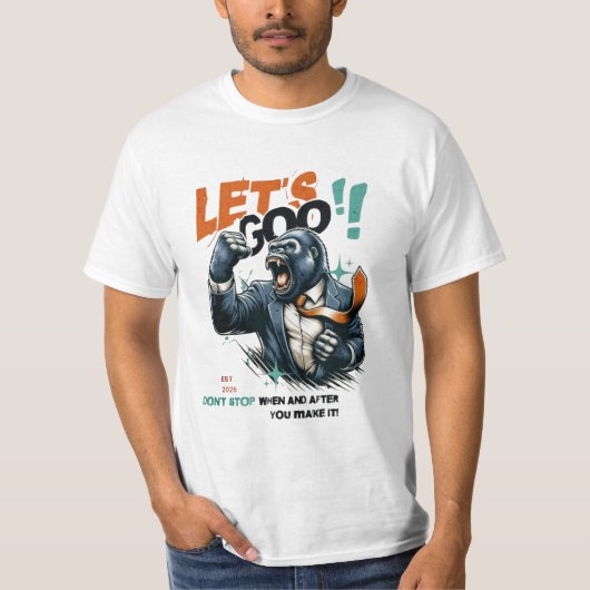 MEN'S LET'S GOO LESSONS LEARN VALUE T SHIRT (Voorkant)