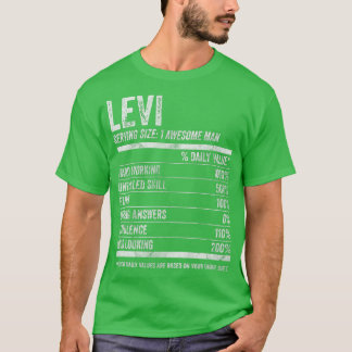 Mens Levi Nutrition Personalized Name  Funny Name  T-shirt