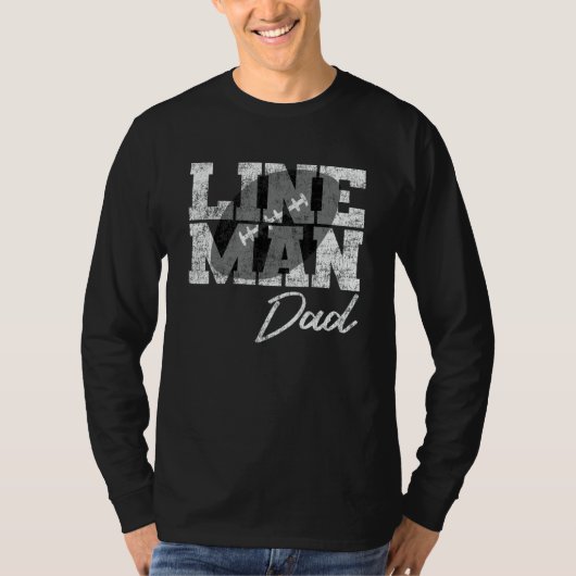 Mens Lineman Dad  Football Player Matching Family T-shirt (Voorkant)