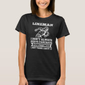 Mens Lineman I don't always serve pancakes Lineman T-shirt (Voorkant)