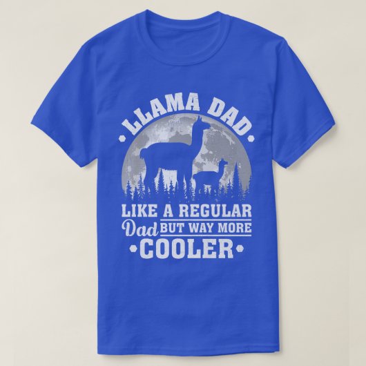 Mens Llama Dad Like A Regular Dad Funny Llama Fath T-shirt (Design voorkant)