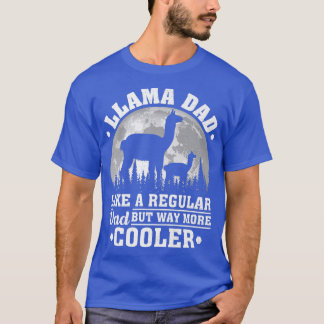 Mens Llama Dad Like A Regular Dad Funny Llama Fath T-shirt