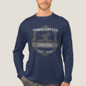 Men's Long Sleeve Handcrafted For Love Tri-Blend Shirt (Voorkant volledig)
