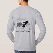 Men's Long Sleeve Tee Shirt logos Bea-Streaming (Achterkant)