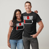 Mens Low Battery With Saying Dad Of A Boy T-shirt (Unisex)