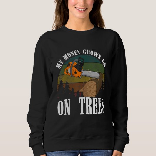 Mens Lumberjack my money grows on trees 1 Trui (Voorkant)