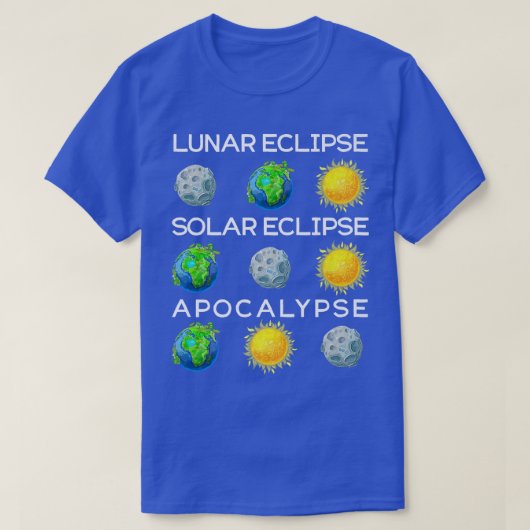 Mens Lunar Eclipse Solar Eclipse Apocalypse Scienc T-shirt (Design voorkant)