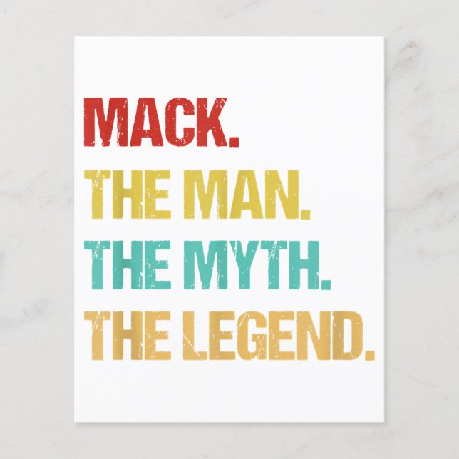 Mens Mack De Man De Mythe De Legende (Voorkant)