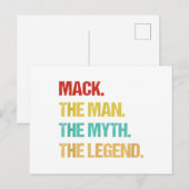 Mens Mack De Man De Mythe De Legende Briefkaart (Voorkant / Achterkant)