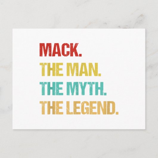 Mens Mack De Man De Mythe De Legende Briefkaart (Voorkant)