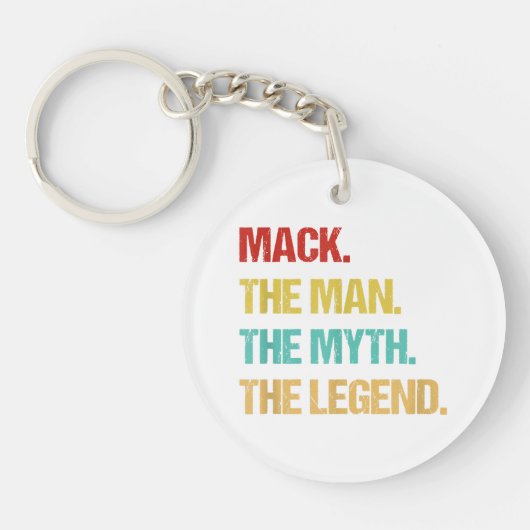 Mens Mack De Man De Mythe De Legende Sleutelhanger (Voorkant)