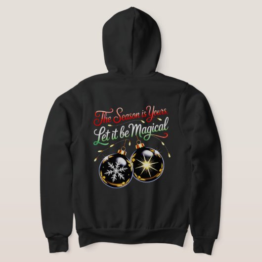 Men's Magical Christmas Ornament Cozy Winter Festi Hoodie (Laag Achter)