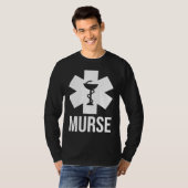 Mens Male Nurse  Murse Rn Lpn Cna T-shirt (Voorkant volledig)