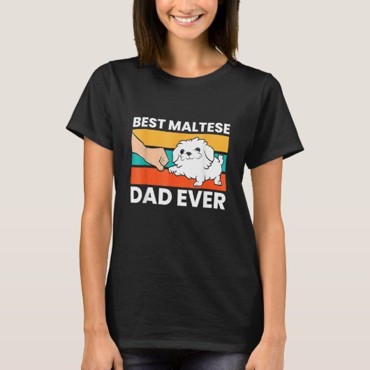 Mens Maltese Dad Best Maltese Dad Ever T-shirt (Voorkant)