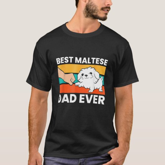 Mens Maltese Dad Best Maltese Dad Ever T-shirt (Voorkant)