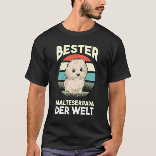 Mens Maltese Maltese Dad T-shirt (Voorkant)