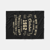 Mens Man Myth Legend October 1962 60th Birthday Fleece Deken (Voorkant (Horizontaal))