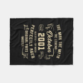 Mens Man Myth Legend October 2001 21st Birthday Fleece Deken (Voorkant (Horizontaal))