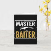 Mens master baiter funny fishing graphic kaart (Gele Bloem)