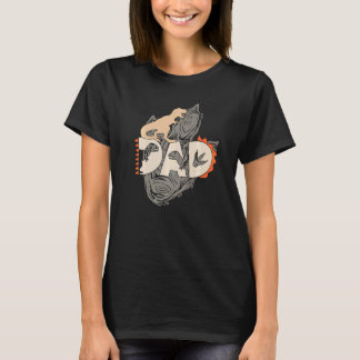Mens Matching Family Dadasaurus Footprint Father's T-shirt