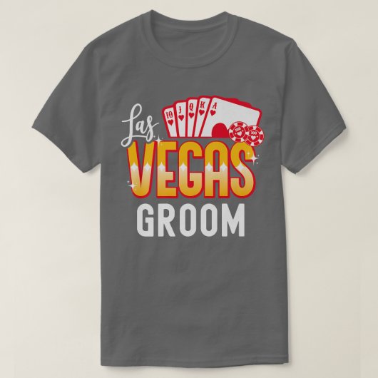 Mens Matching Las Vegas Wedding Bride and Groom Ve T-shirt (Design voorkant)