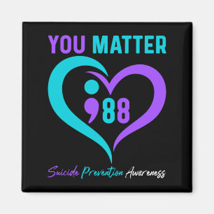 Mens Matter Kies 988 Hart Geestelijke Gezondheid Magneet